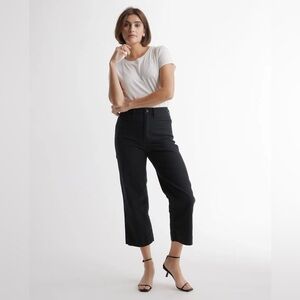 *RUST COLOR* Quince organic cotton-twill wide leg crop pants